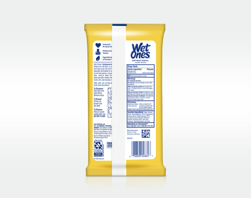 Wet Ones® Antibacterial Hand Wipes Travel Pack - Tropical Splash Pack