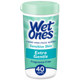 Wet Ones Sensitive Skin Hand & Face Wipes Canister - Fragrance Free Pack