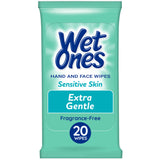 Wet Ones Sensitive Skin Hand & Face Wipes Travel Pack - Fragrance Free