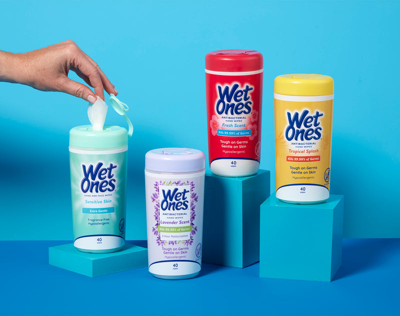 Wet Ones Hand Wipes Canister Essentials Kit, 4-Pack – Wet Ones US
