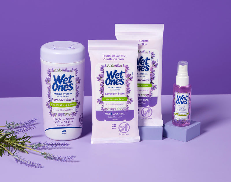 Wet Ones Hand Wipes and Sanitizer Lavender Essentials Kit – Wet Ones US