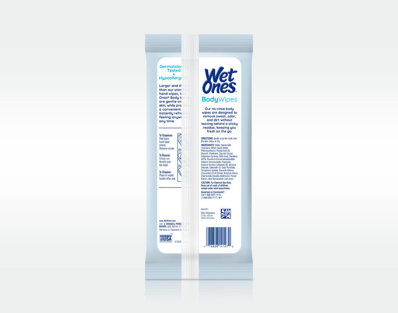 Wet Ones Body Wipes Travel Pack - Clean Scent