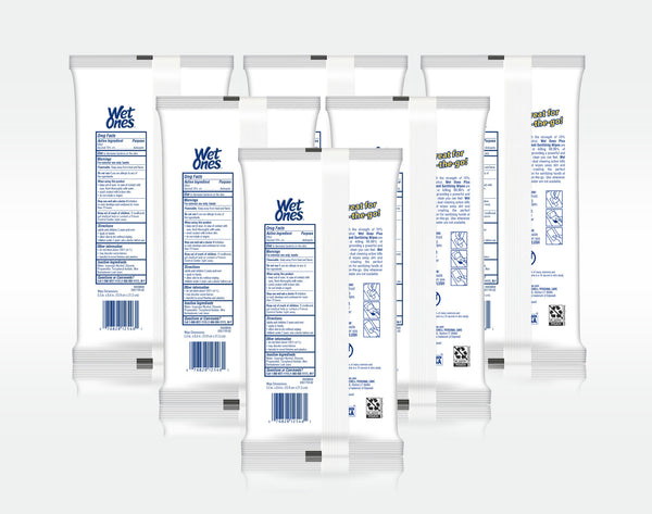 Wet Ones Plus Alcohol Hand Wipes Travel Pack