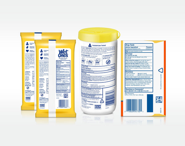 Wet Ones® Antibacterial Hand Wipes - Tropical Splash Essentials Kit