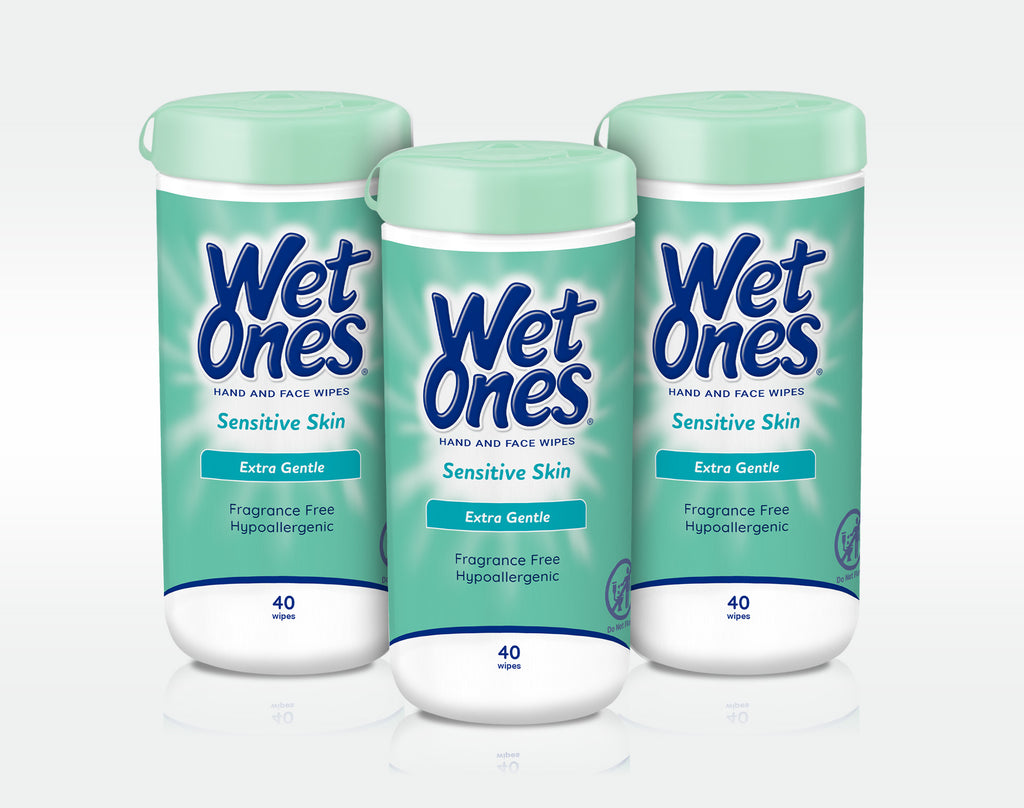 Wet Ones® Sensitive Skin Hand & Face Wipes Canister Fragrance Free P