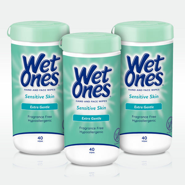 Wet Ones Sensitive Skin Hand Face Wipes Canister Fragrance