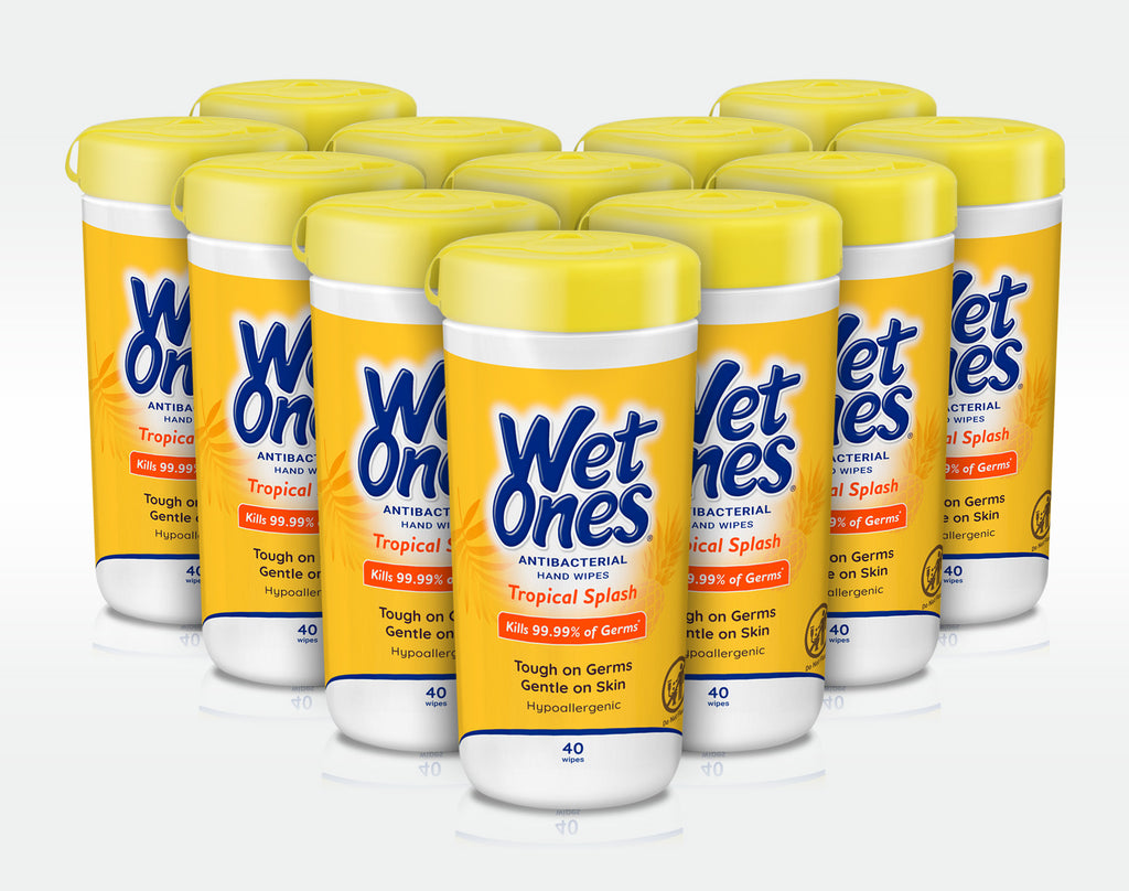Wet Ones Antibacterial Tropical Splash Hand Wipes 20 ea, Wipes, Refills &  Accessories