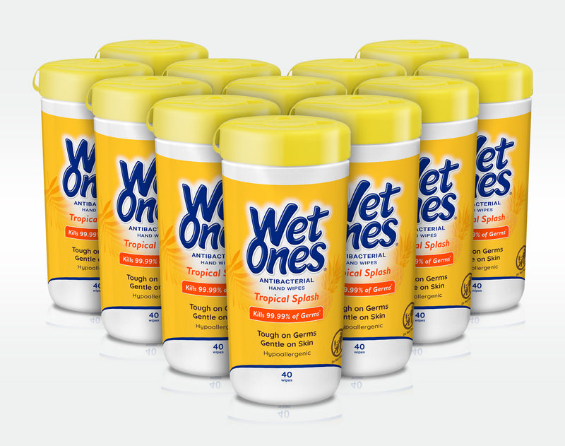 Wet Ones Antibacterial Hand Wipes Canister — Fresh Scent, 40 Ct