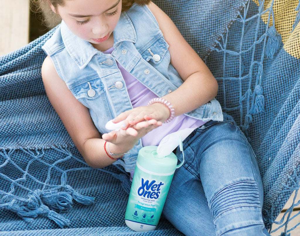Wet Ones® Sensitive Skin Hand & Face Wipes Canister Fragrance Free P