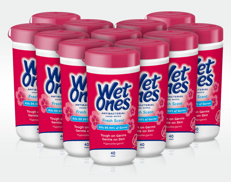 Wet Ones® Antibacterial Hand Wipes Canister - Fresh Scent 12 Pack