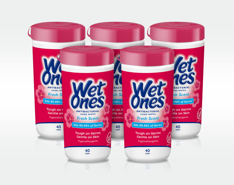 Wet Ones Antibacterial Hand Wipes Canister - Fresh Scent - 40ct : Target