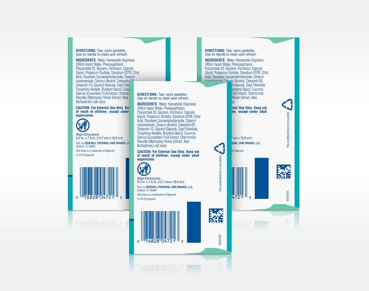 Wet Ones® Sensitive Skin Hand &  Face Wipes Singles - Fragrance Free Pack