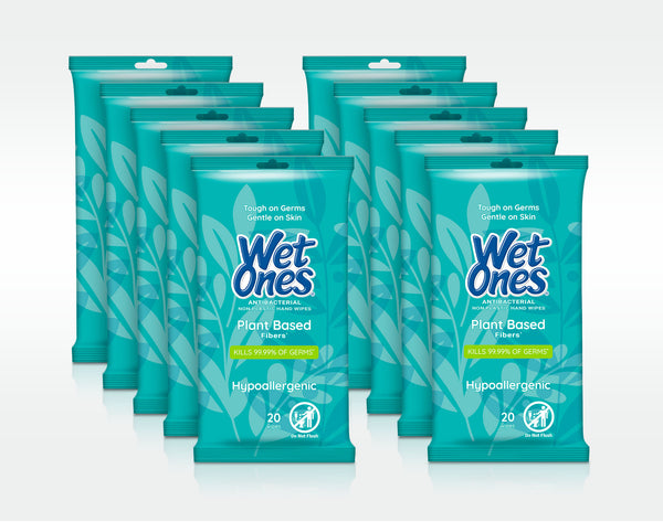 Wet Ones® Plant-Based Antibacterial Hand Wipes Travel Pack