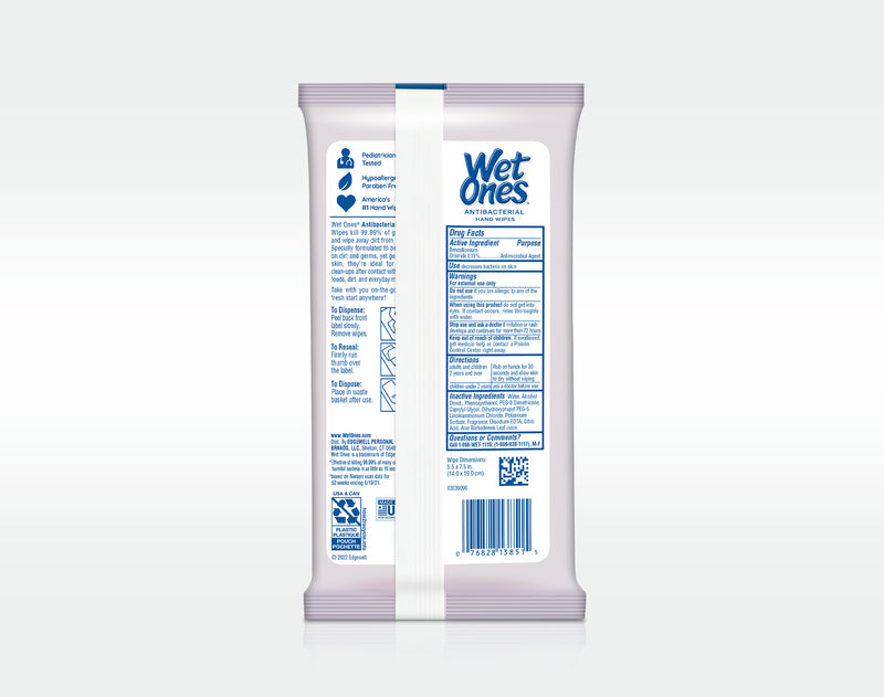 Wet ones antibacterial wipes ingredients on sale