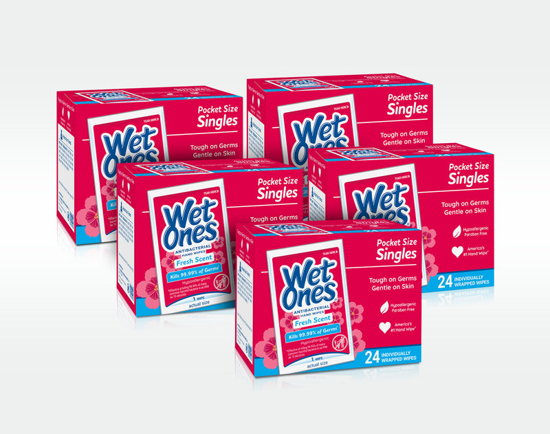Wet Ones® Antibacterial Hand Wipes Singles - Fresh Scent Pack