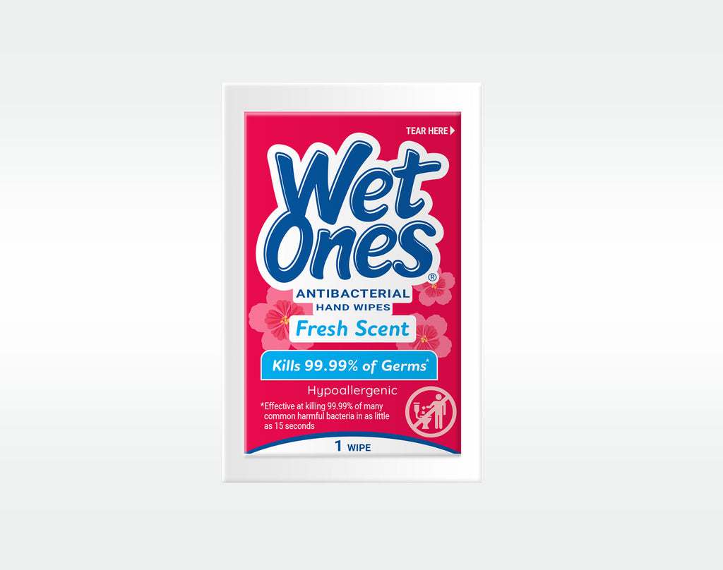 Wet Ones Antibacterial Hand Wipes Singles Fresh Scent Pack