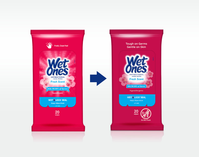 Wet Ones® Antibacterial Hand Wipes Travel Pack - Fresh Scent