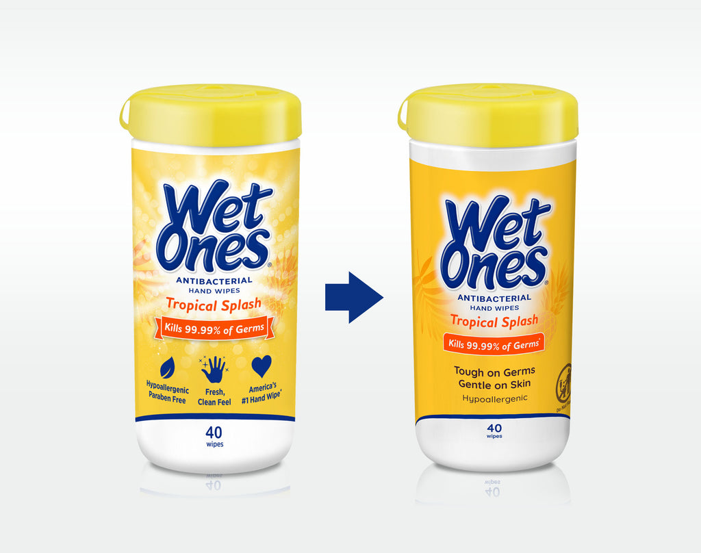 Wet Ones® Antibacterial Hand Wipes Canister Tropical Splash Pack