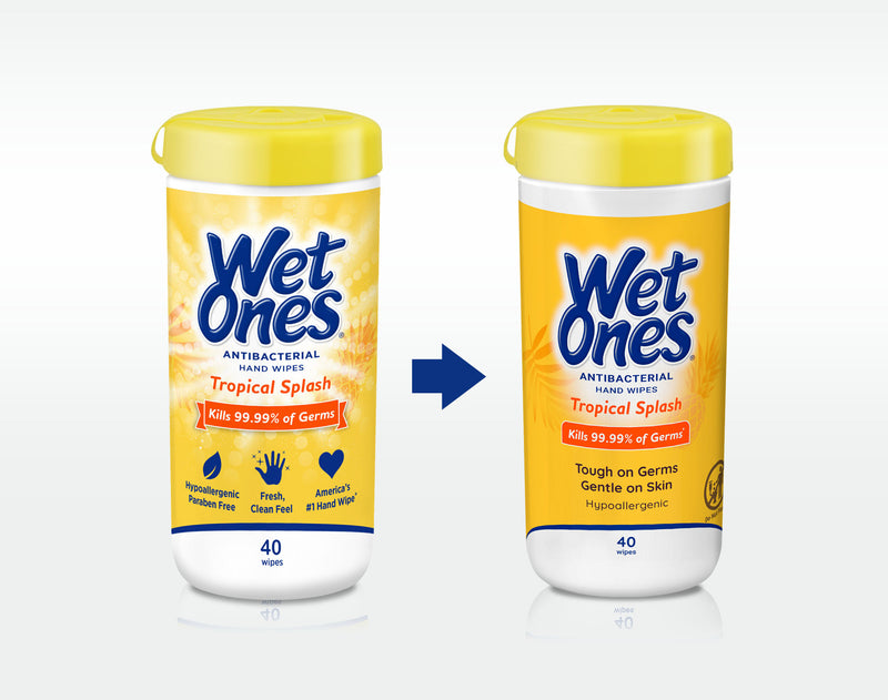 Wet Ones® Antibacterial Hand Wipes Canister - Tropical Splash